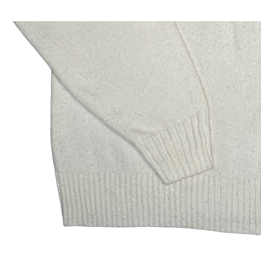 Hollister Cream Goldendoodle Dog Sweater Oversized Women's M Cozy Whimsical Cute - Picture 7 of 8